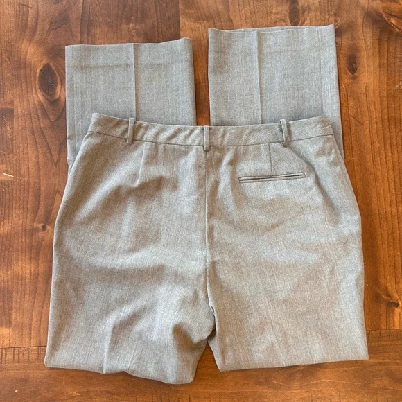 Lauren Ralph Lauren Gray Wool Blend Tailored Trousers Pants Size 14 FLAWED - Picture 4 of 8
